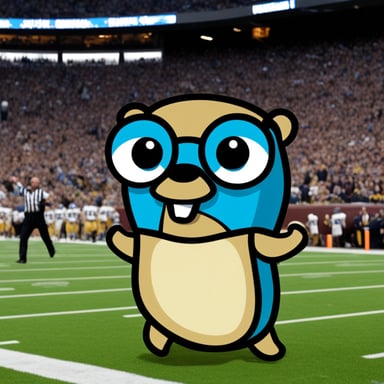 The main subject of the prompt is Mike Allen, so I'll incorporate Go Blue Gopher accordingly: Go Blue Gopher as Mike Allen.