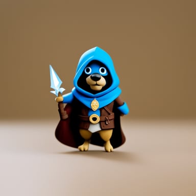 Go Blue Gopher looking like the character of Assassin's Creed video game.