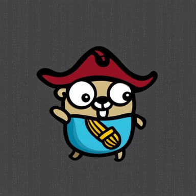 Go Blue Gopher looking like a pirate.