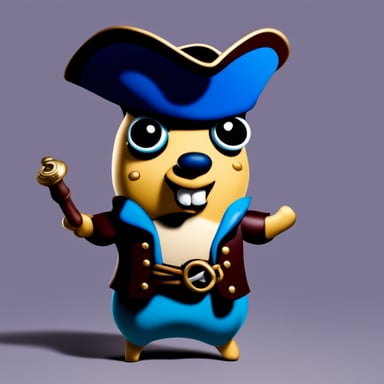 Go Blue Gopher looking like a pirate.