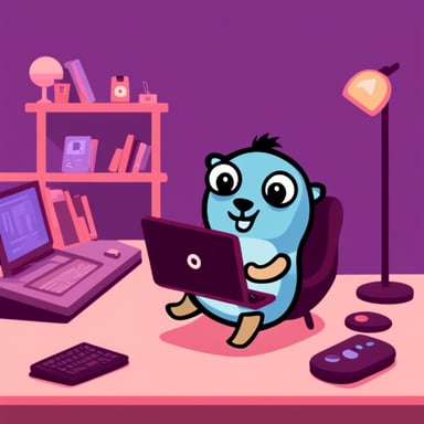 Go Blue Gopher playing videogames.
