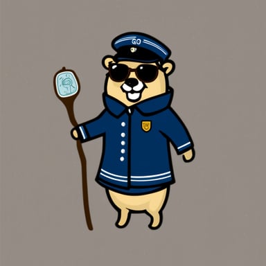 Go Blue Gopher wearing typical German dress