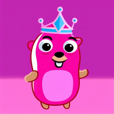 Go Blue Gopher as Pink Wear Princess Gopher.
