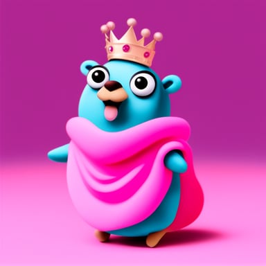 Go Blue Gopher as Pink Wear Princess Gopher.