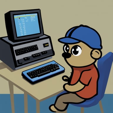 Go Blue Gopher using a Commodore 64.