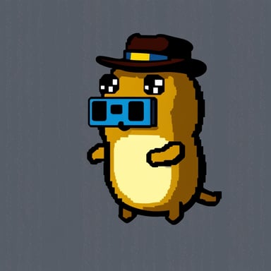Go Blue Gopher as 8-bit pixel art