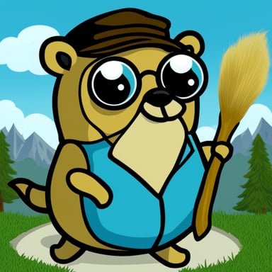 Go Blue Gopher as a bespectacled gopher