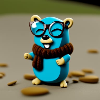 Go Blue Gopher as a bespectacled gopher