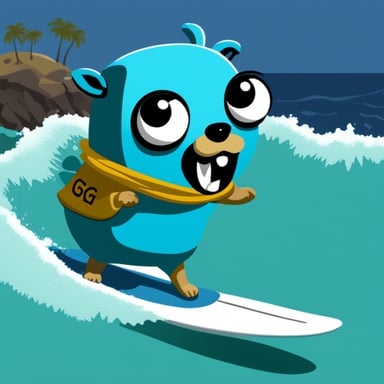 Go Blue Gopher surfing