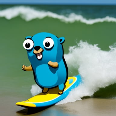 Go Blue Gopher surfing