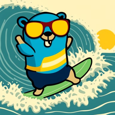 Go Blue Gopher surfing