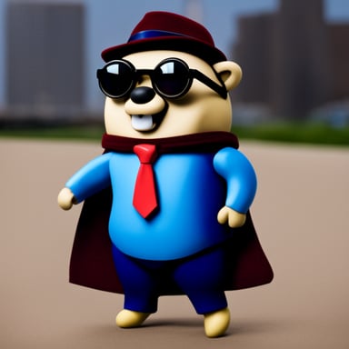 Go blue gopher as Clark Kent