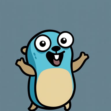 A happy Go Blue Gopher logo.