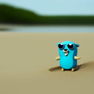 Go Blue Gopher at the beach.