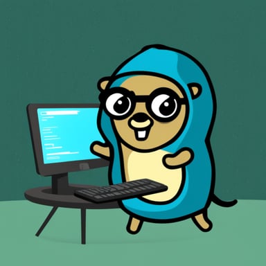 Go Blue Gopher as a hacker.