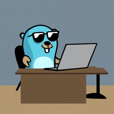 Go Blue Gopher as a hacker.