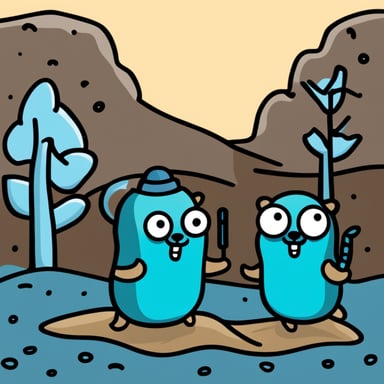 A gopher holding a cellular router becomes Go Blue Gopher holding a cellular router.