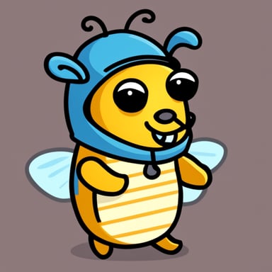 Go Blue Gopher in a bee costume