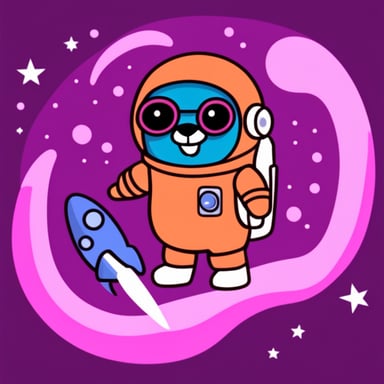 Go blue gopher as an astronaut.