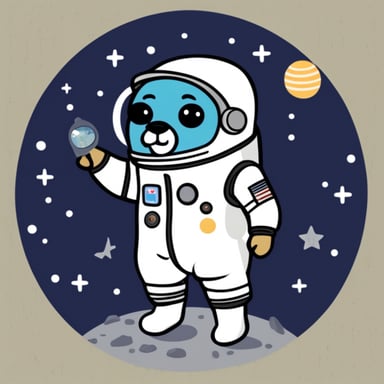 Go blue gopher as an astronaut.