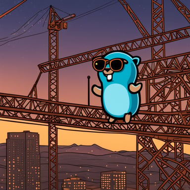 Go Blue Gopher at Gophercon Africa
