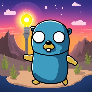Go Blue Gopher with KNIME icon