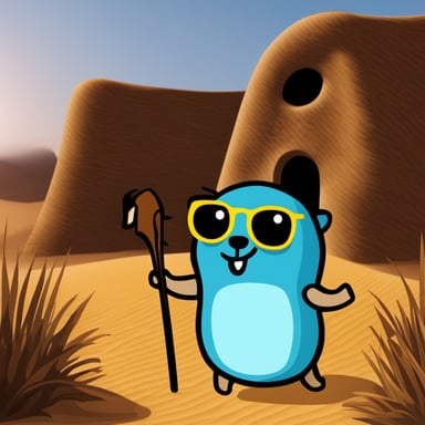 Go Blue Gopher in Africa