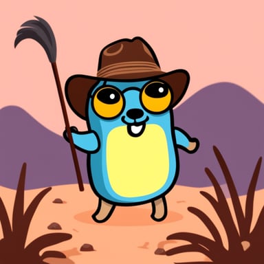 Go Blue Gopher on safari in Africa.