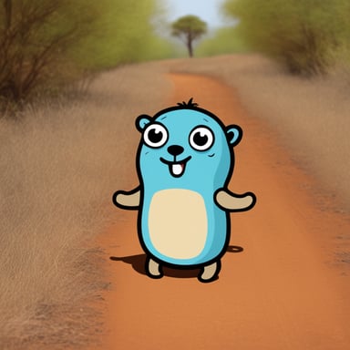 Go Blue Gopher on safari in Africa.