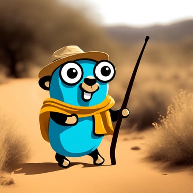 Go Blue Gopher on safari in Africa.