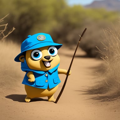 Go Blue Gopher on safari in Africa.