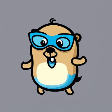 Go Blue Gopher with systemd logo as flag.
