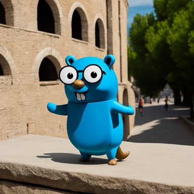 Go Blue Gopher on the White Tower of Thessaloniki