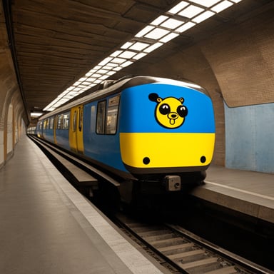 Go Blue Gopher in the U-Bahn in Berlin