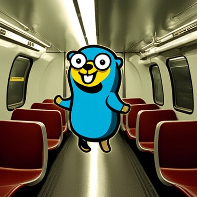 Go Blue Gopher in the U-Bahn in Berlin