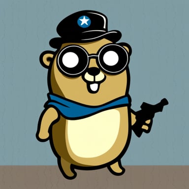 Go Blue Gopher as a punk anticapitalist anarcho gopher.