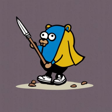 Go Blue Gopher as a punk anticapitalist anarcho gopher.