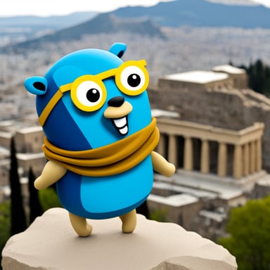 Go blue gopher in Acropolis.