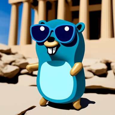 Go blue gopher in Acropolis.