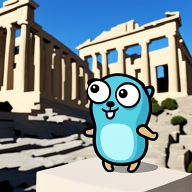 Go blue gopher in Acropolis.