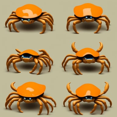 Go Blue Gopher as an 8-legged orange crab.