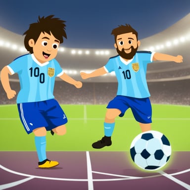 Go Blue Gopher winning the football World Cup with Messi in Qatar.