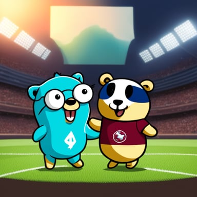 Go Blue Gopher winning the football World Cup with Messi in Qatar.