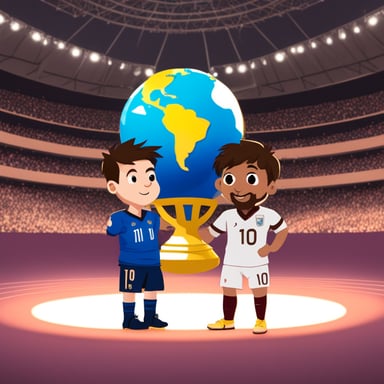 Go Blue Gopher raising the World Cup in Qatar with Lionel Messi.