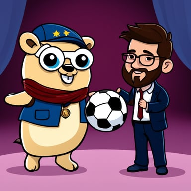 Go Blue Gopher raising the World Cup in Qatar with Lionel Messi.