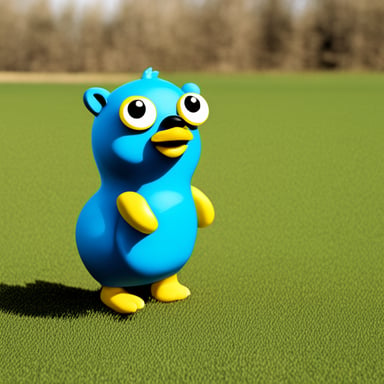 Go blue gopher as a yellow rubber duckie that's actually a Gopher.