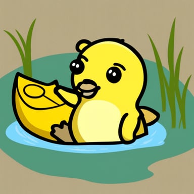 Go blue gopher as a yellow rubber duckie that's actually a Gopher.