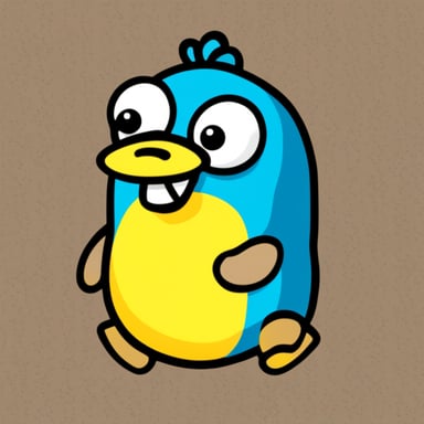 Go blue gopher as a yellow rubber duckie that's actually a Gopher.
