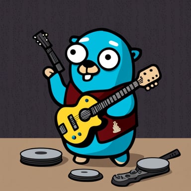 Go Blue Gopher as a metalhead.