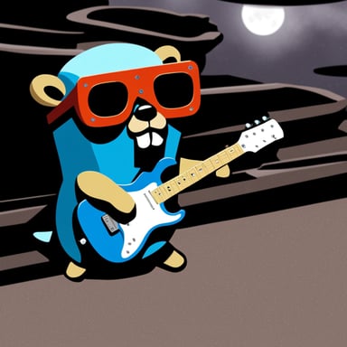 Go Blue Gopher as a metalhead.
